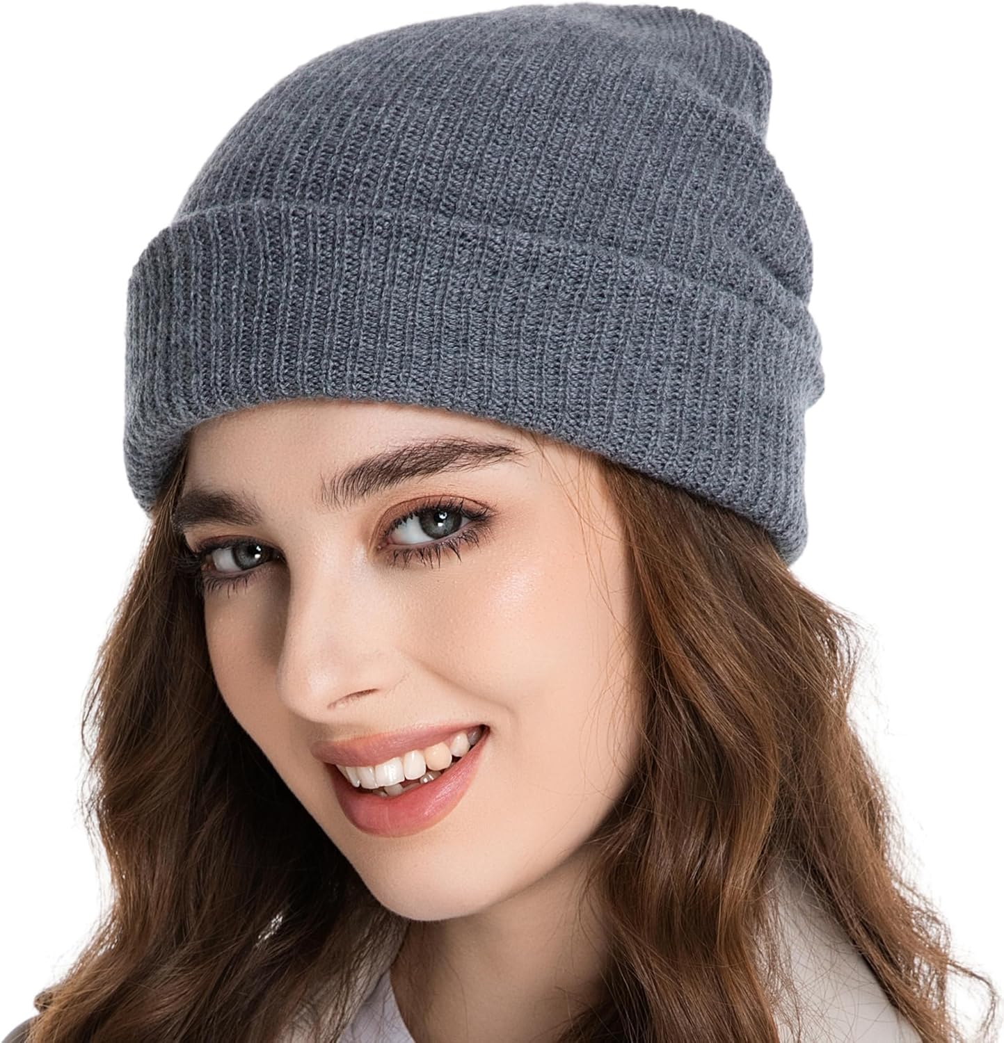 100% Merino Wool Beanie Hat for Women Men, Cuffed Knit Warm Winter Hats,Slouchy Beanies Fisherman Skull Cap Watch Caps