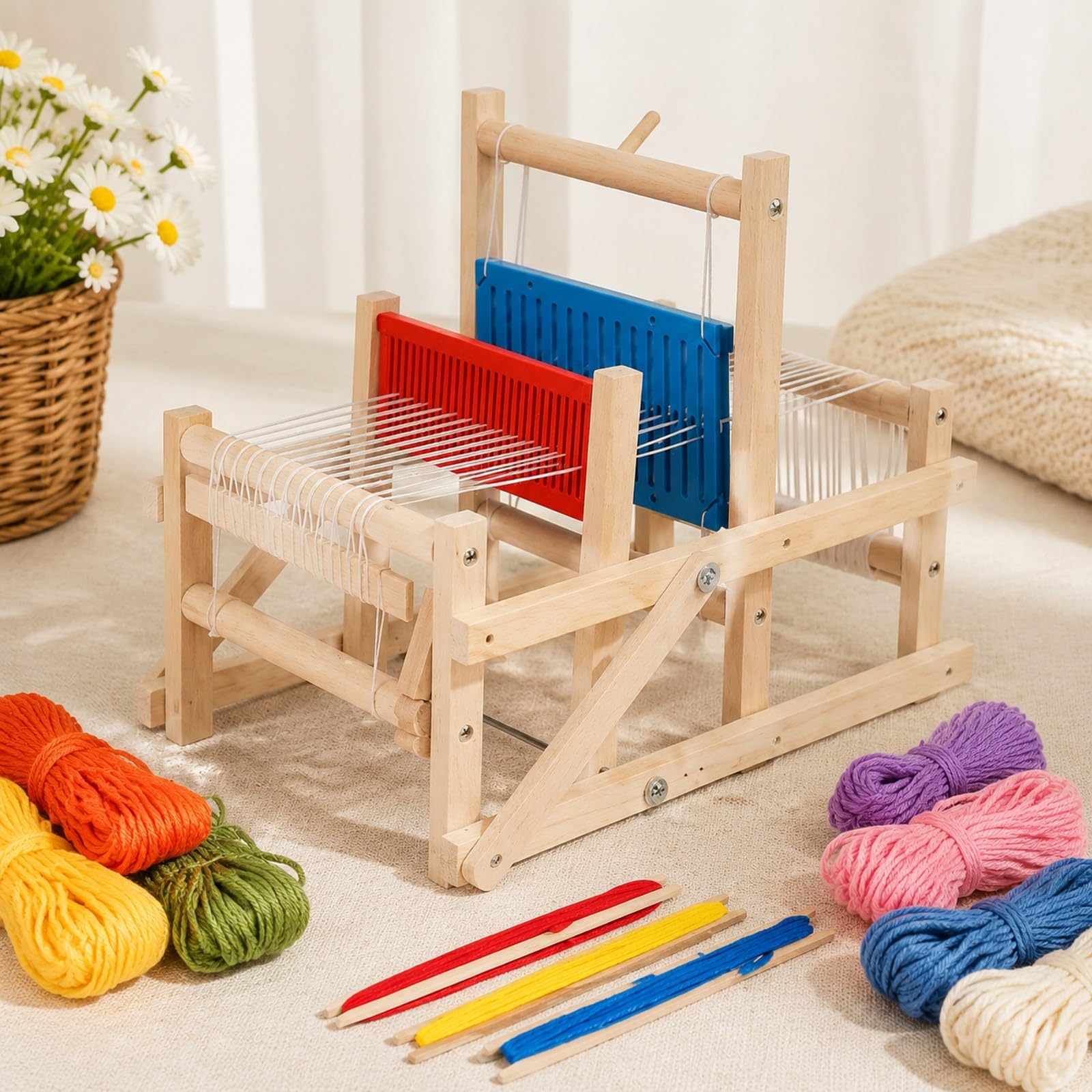 Artigianale con Finitura Naturale Giocattolo Educativo Autoportan per Bambini, Attività Creativo Casa