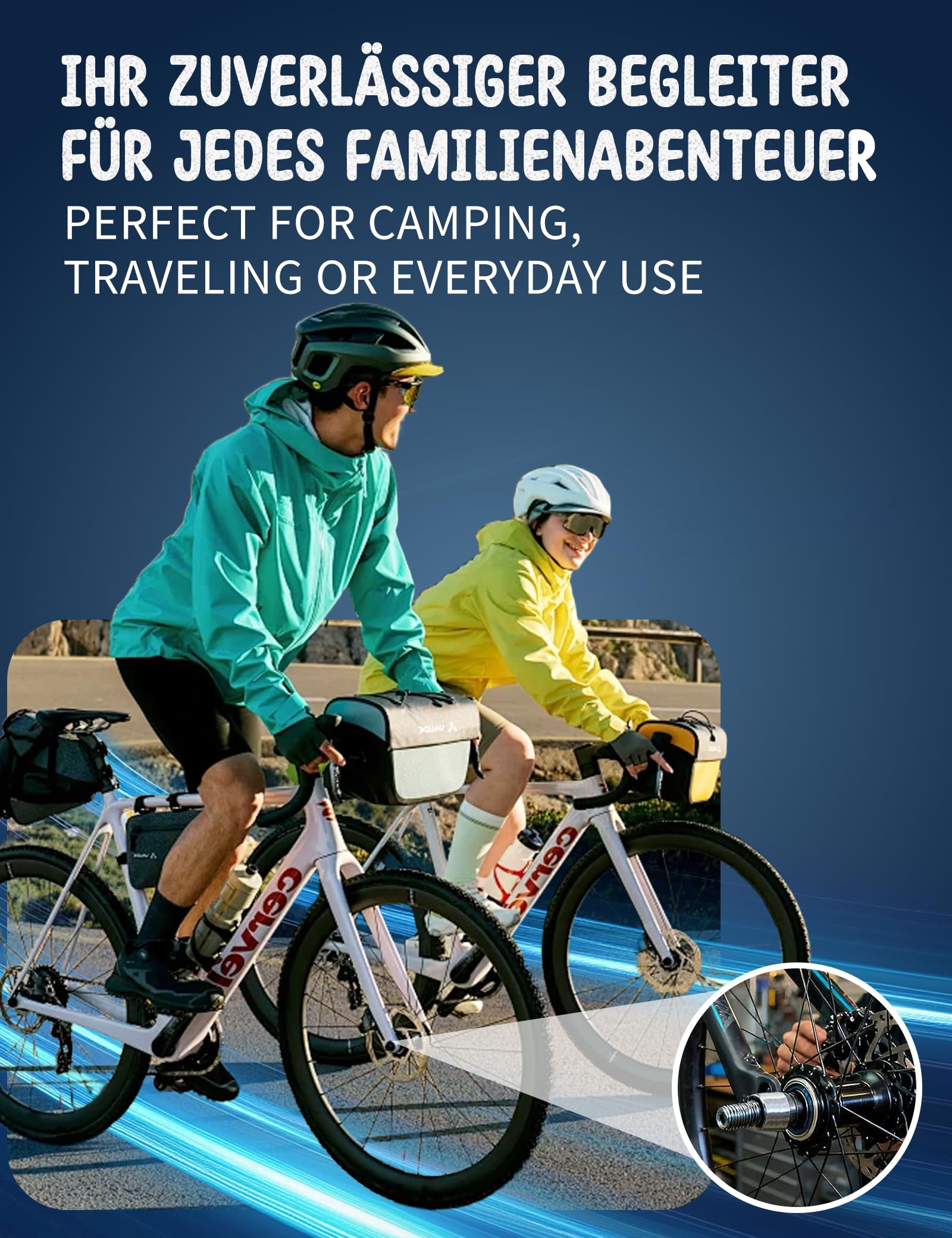 Steckachse Fahrradanhänger Adapter M12, Verstellbar 160-178mm, 3 Gewindearten (1.0/1.5/1.75), Kompatibel mit Thule, Qeridoo, Croozer - Schnellmontage - Robust, Leicht