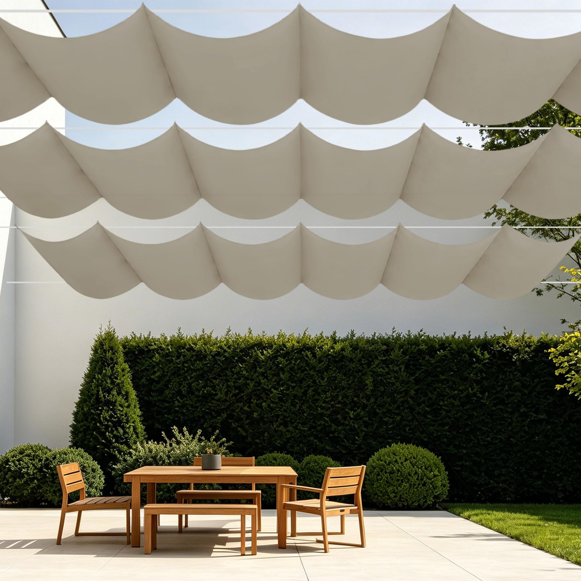 Toile d'ombrage rétractable pour stopper la chaleur sur une terrasse exposée