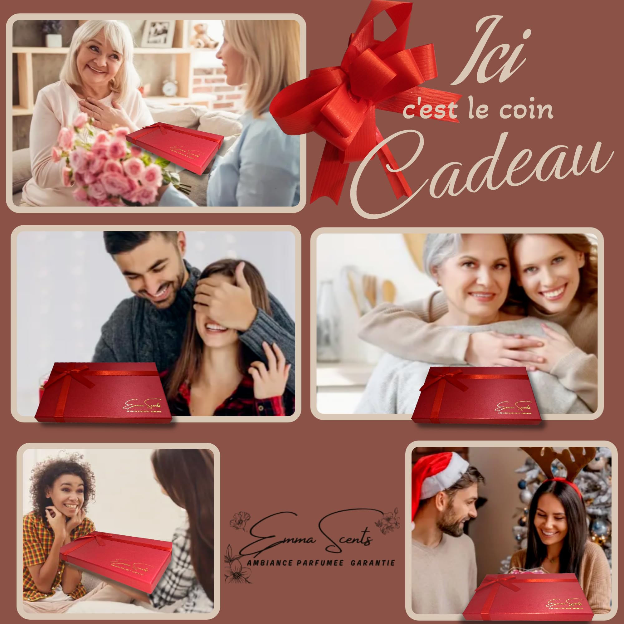 Bougie Fondants Parfumé pour Brûleur à Bougie Chauffe Plat - Idée Coffret Cadeau pour Femme - Un Bon Parfum d'interieur - Cadeau Noel - Saint Valentin - Fete des Meres - maitresse - Grand Mere