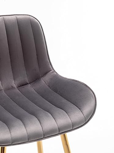 Miniatura 64 de Sidanli Blue - Juego de 2 taburetes de bar de terciopelo de 24 pulgadas con reposapiés, sillas de bar modernas para el hogar, isla de cocina,