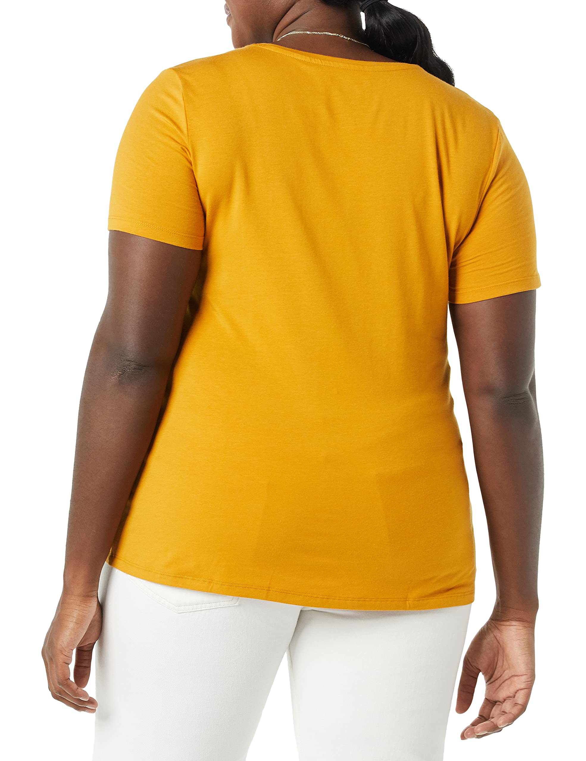 Amazon Essentials T-Shirt con Scollo a v a Maniche Corte con vestibilità Classica Donna, Confezioni Multiple