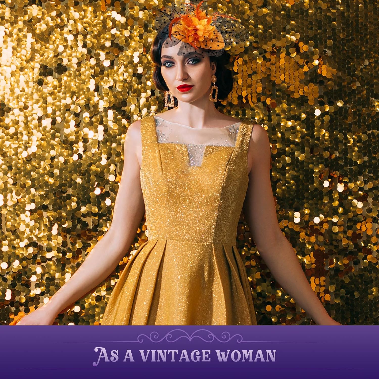 Jeyiour 9 Pcs Fascinators Hats Tea Party Feather Pillbox Hat with Clips for Women Halloween Veil Flower Hat, 9 Colors - Image 6