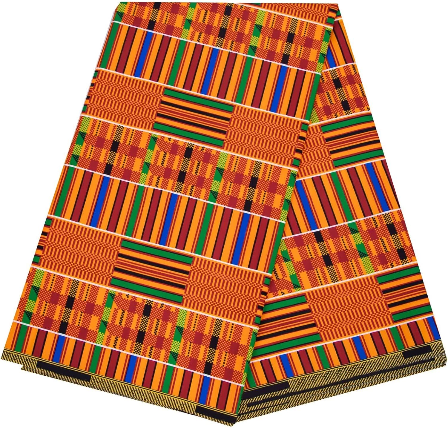 HollandaisWax 6 Yards African Fabric Nigerian Wax Print Polyester Ankara Fabric Cloth Material for Crafts Sewing Clothes 6691