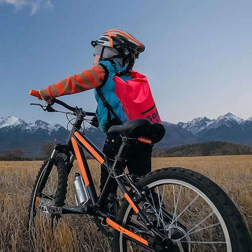 Miniatura 10 de GOAP Bolsa seca impermeable 10L playa, pesca, camping, senderismo, rolltop, correa cruzada, bolsillo para botella de agua, bolsillo con cremallera