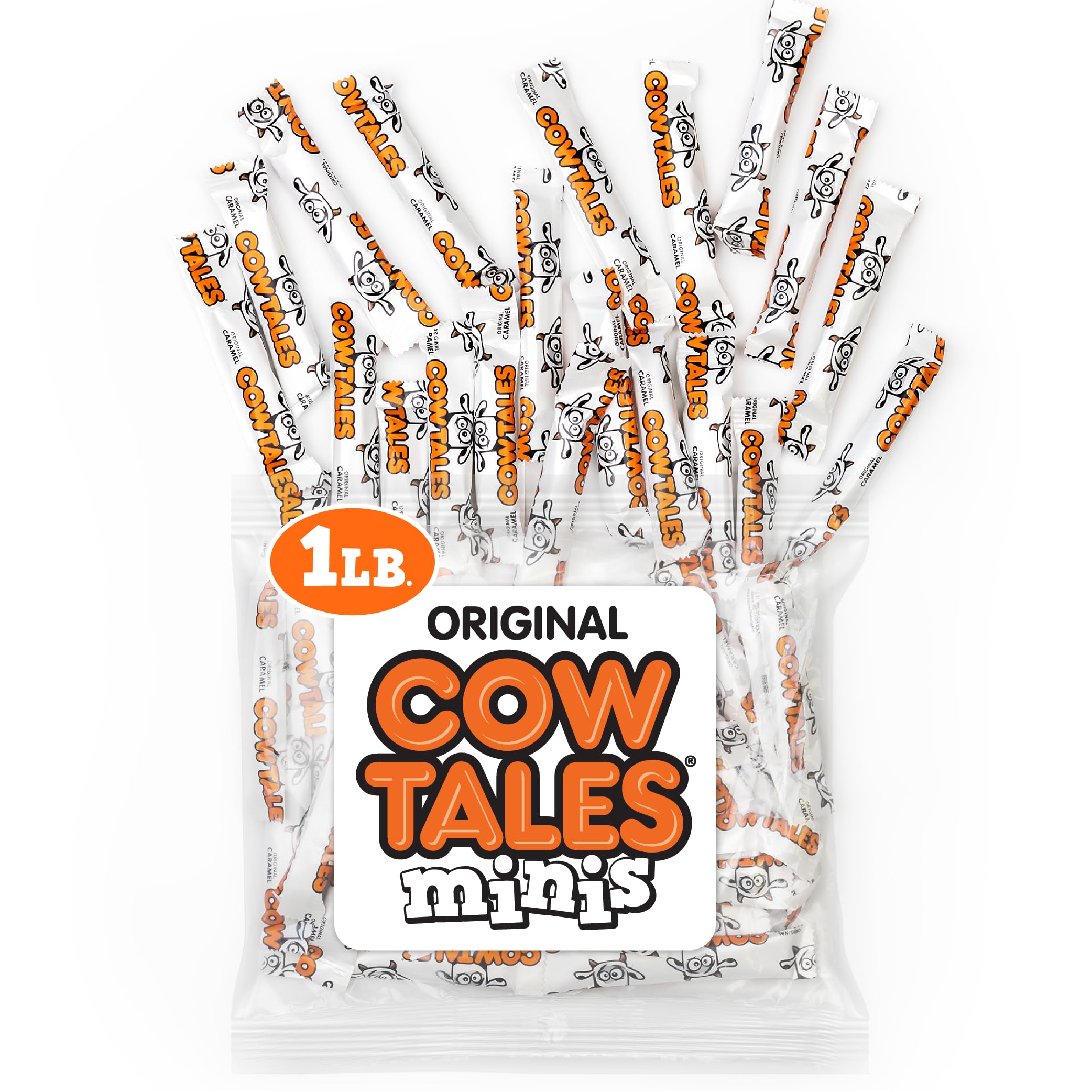 Goetze's Candy Vanilla Cow Tales Minis - 1 Pound Bag (16 Ounces) - Fresh from the Factory