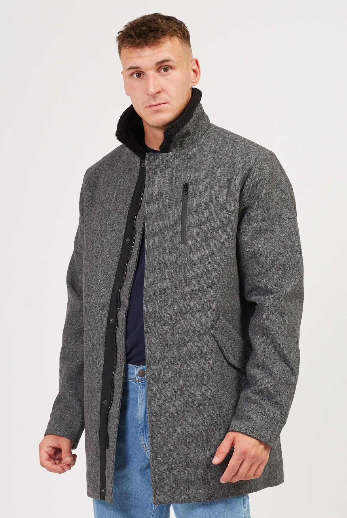 Indicode Herren Mantel Wollmantel Woll Winter Mantel Parka Winterparka Edel Business
