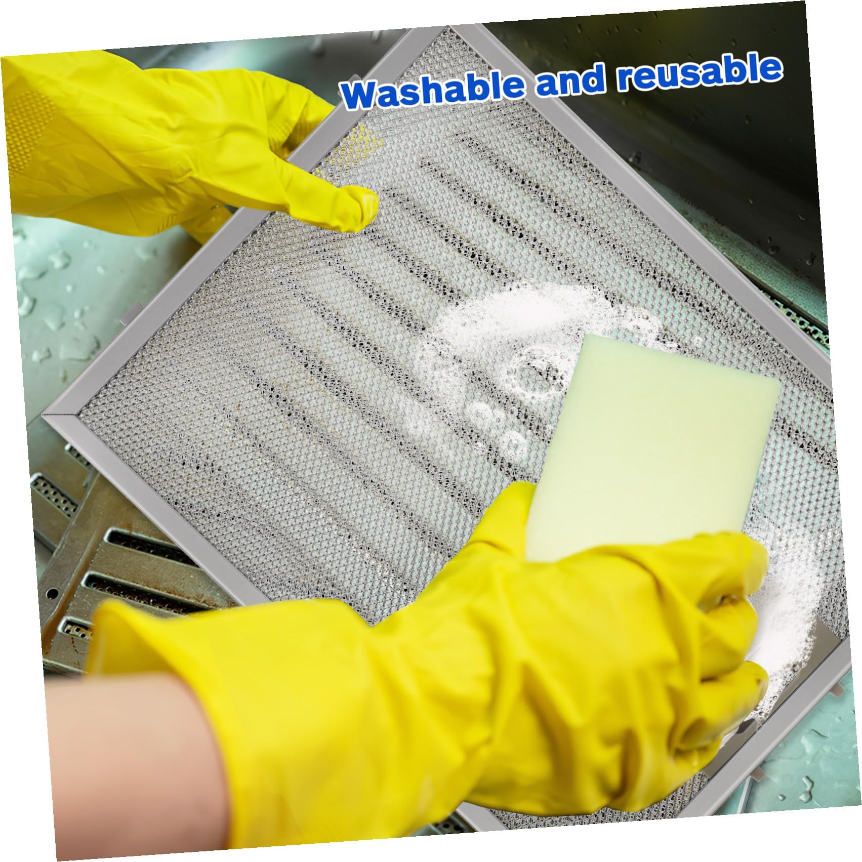 2 Pezzi Filtri Cappa Aspirante da Cucina Bianco in Alluminio