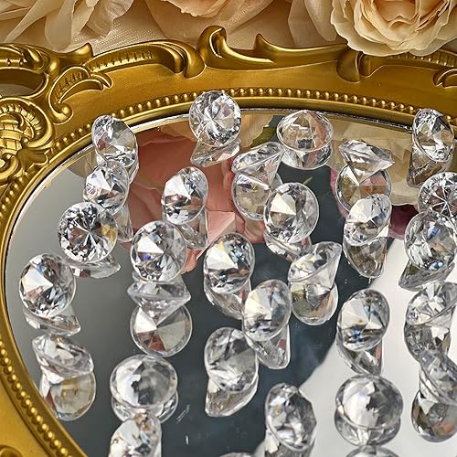 Miniatura 2 de Maiangel 240 piezas de diamantes acrílicos falsos para relleno de jarrón, diamantes de imitación, diamantes de imitación para dispersión de mesa,