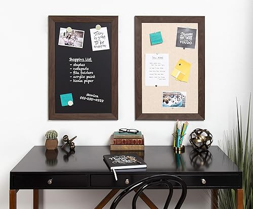 Miniatura 4 de DesignOvation Beatrice tablero de corcho con revestimiento de lino, enmarcado