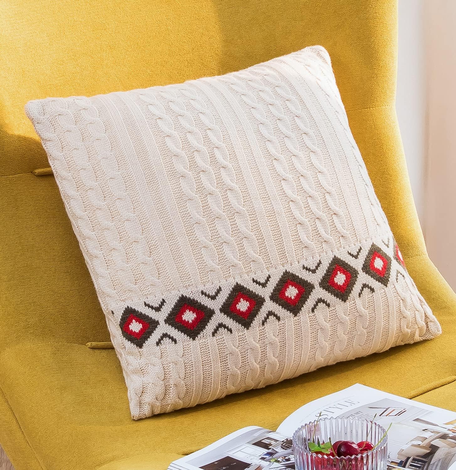 knitted pillow case