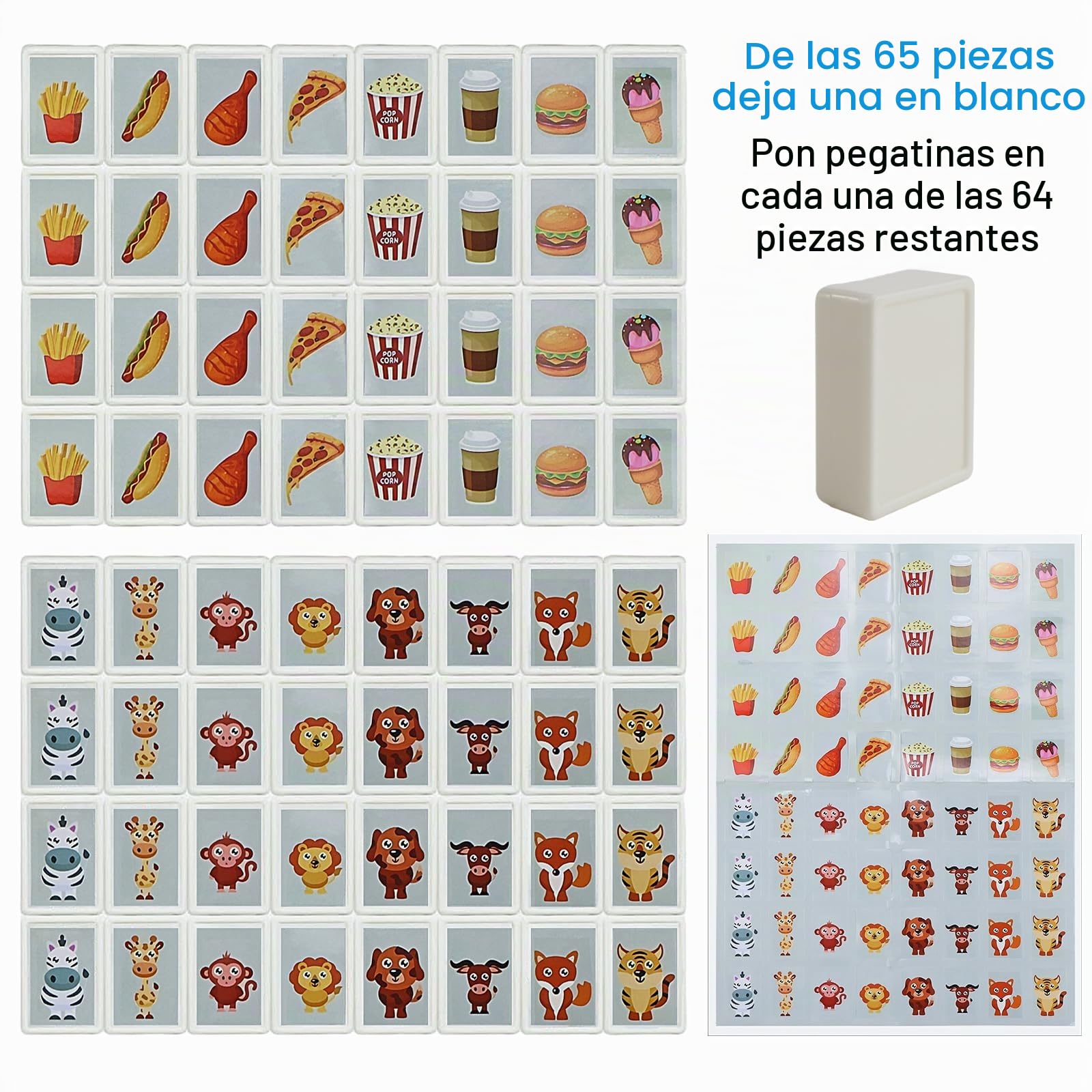 65 Bloques de Mahjong, Seaside Escape Juego de Mesa, Niños Zen Game, Seaside Escape Game Blocks con 64 Pegatinas, Juegos de Fiesta