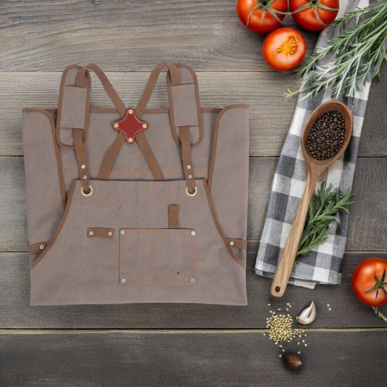 Grembiule in Regolabile con Tasche Multiple Unisex per Giardinaggio Cucina e Falegnameria Resistente e Confortevole Adatto e Donne