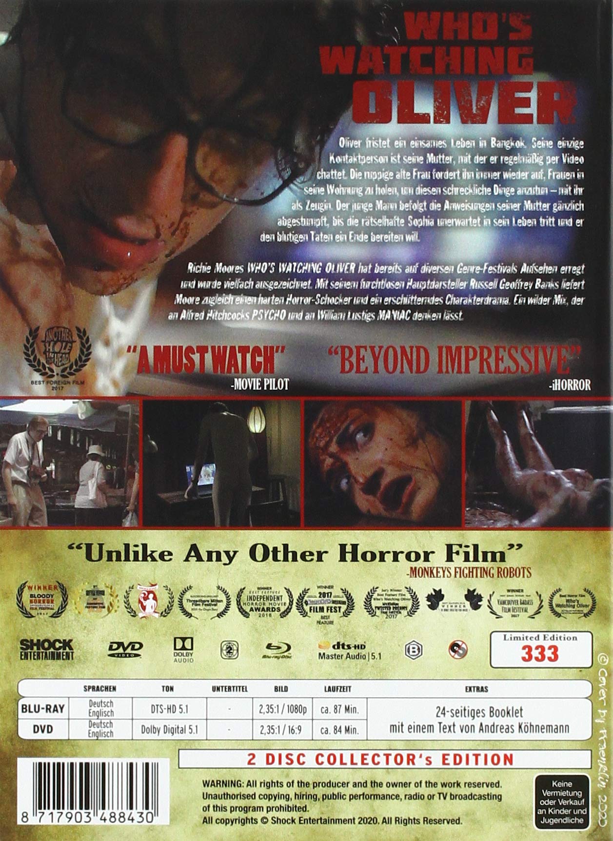 Who's Watching Oliver - Mediabook - Cover B - Limited Edition (+ DVD) [Blu-ray] [Édition Limitée]