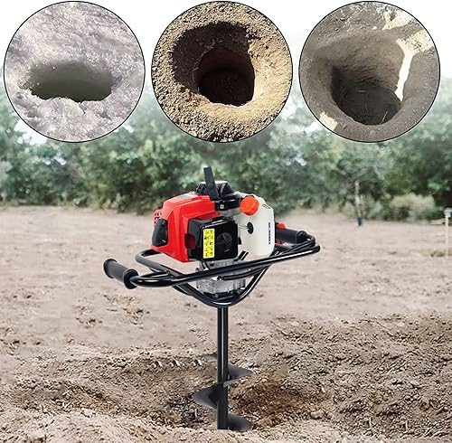 Miniatura 8 de XtremepowerUS 63 cc - Valla excavadora de agujeros para árboles, excavadora de barrenas, poste de excavación con juego de brocas de excavadora de 10