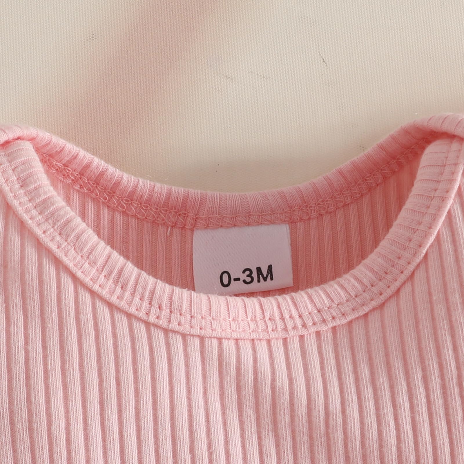 Baby Mädchen Sommer Röcke Sets Kleid Säugling Kurzarm Geripptem Oberteil mit Schleife/Plaid Cord Hosenträgerrock Set 3-teiliges Outfits - 5