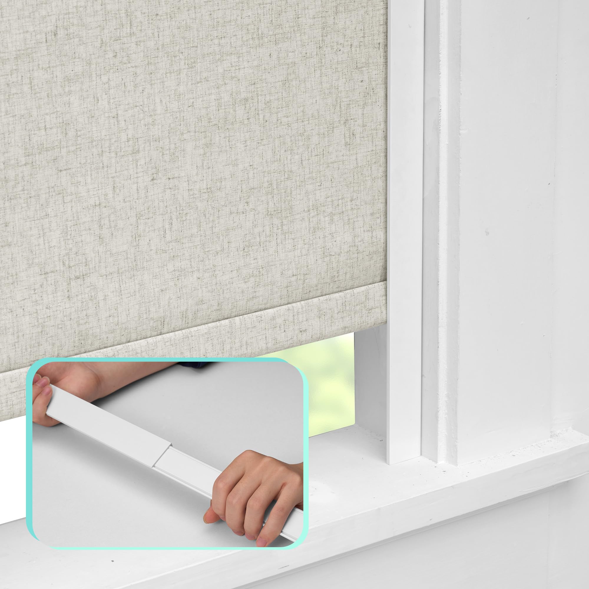 Photo 1 of Blackout Side Track for Cordless Window Shades – White, 26", 2-Pack