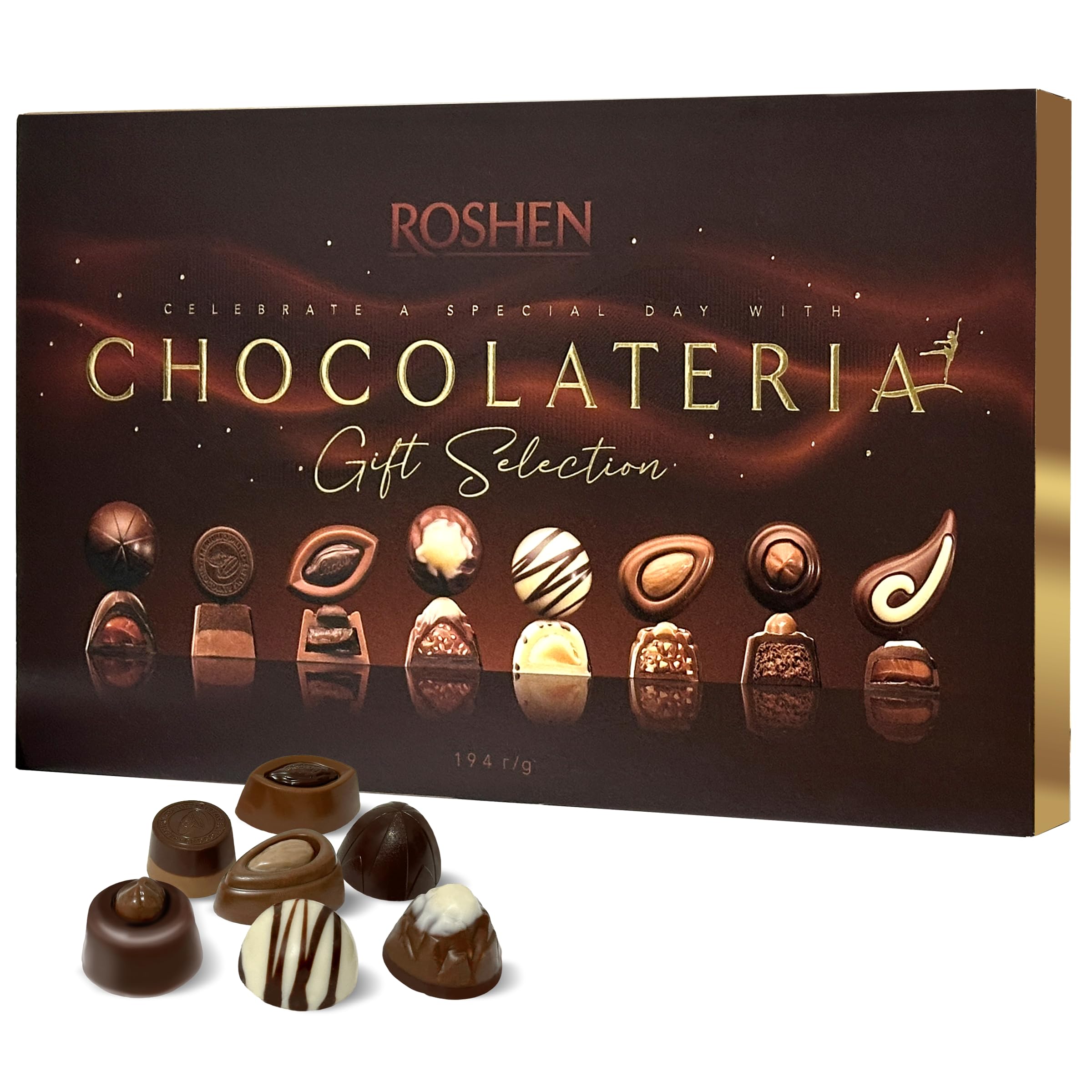 Roshen Assortment "Chocolateria" Candy Gift Box (194gr/6.84oz)