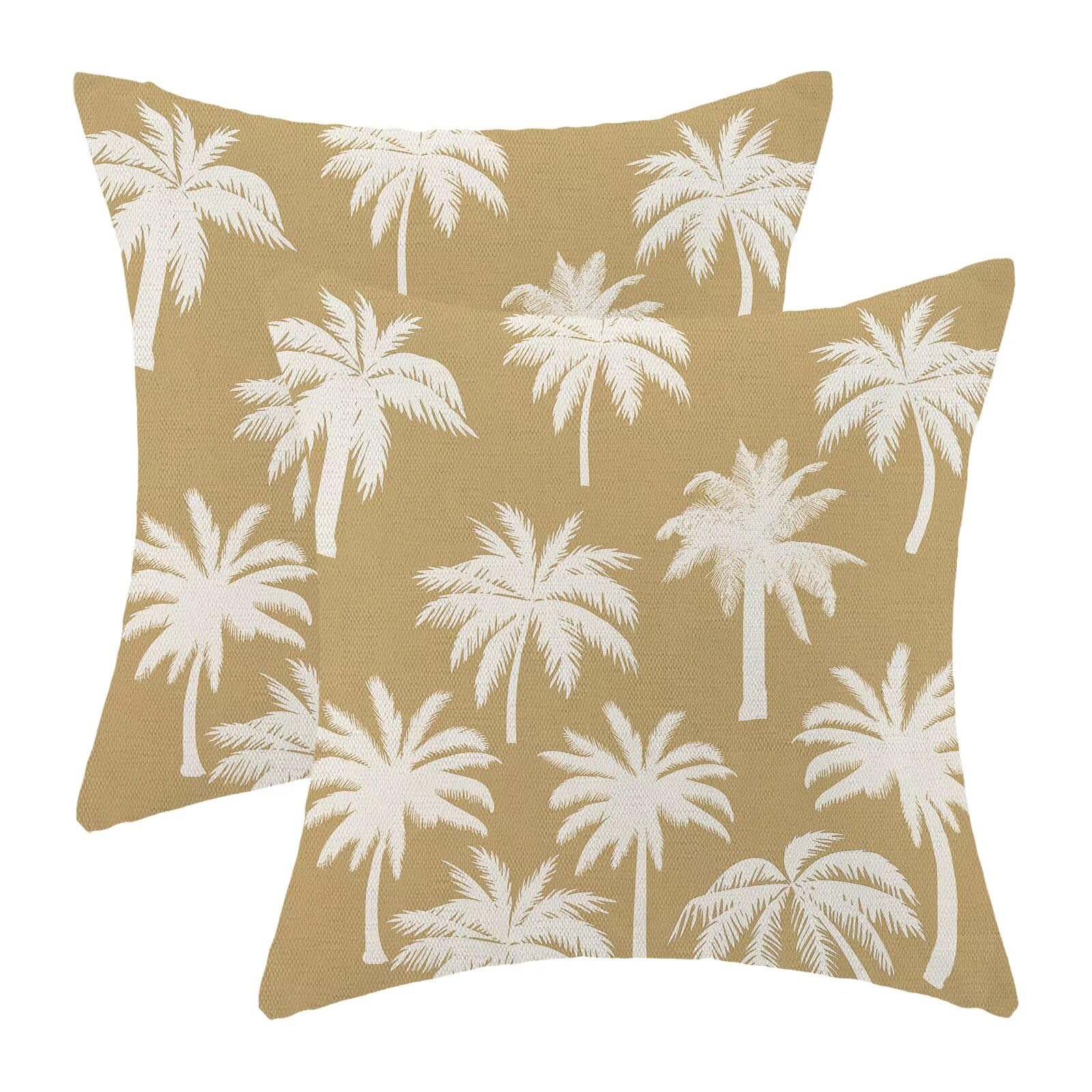 Jecuwo Palm Tree Pillow Covers