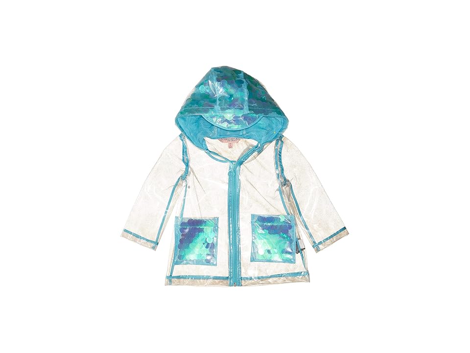 

Urban Republic Kids Transparent Raincoat with Sequins (Infant/Toddler) (Aqua) Girl's Coat