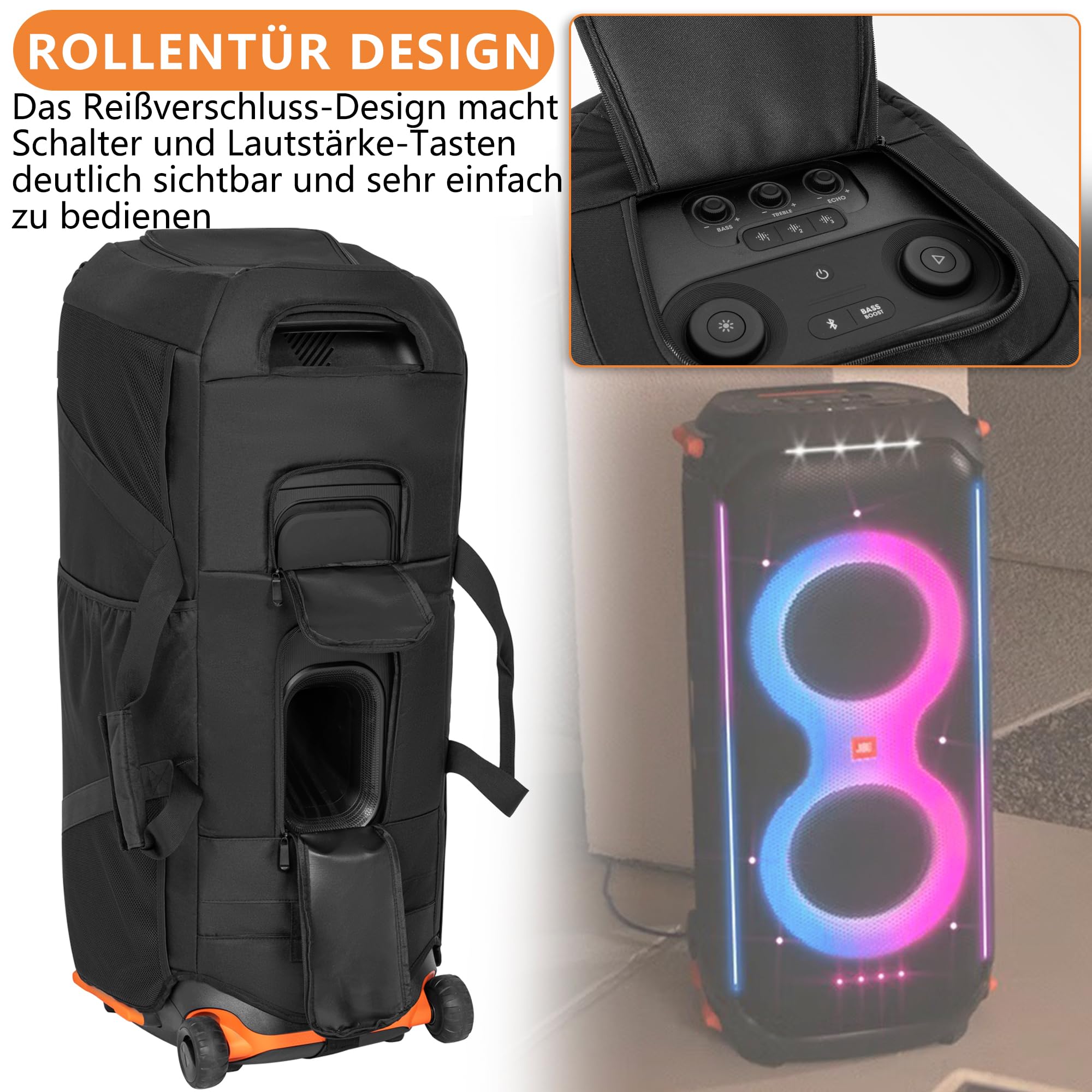 OUUTMEE Etui na głośniki kompatybilne z JBL Party Box (kompatybilne z JBL PartyBox 710)