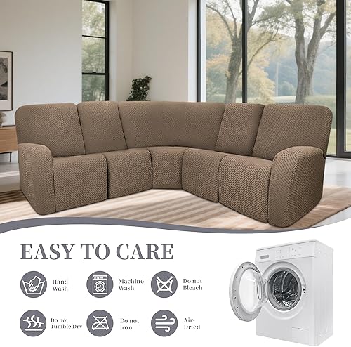 Miniatura 398 de Fundas 100% impermeables para sofá reclinable seccional, fundas para sofá reclinable en forma de L, funda para sofá seccional de esquina en forma de