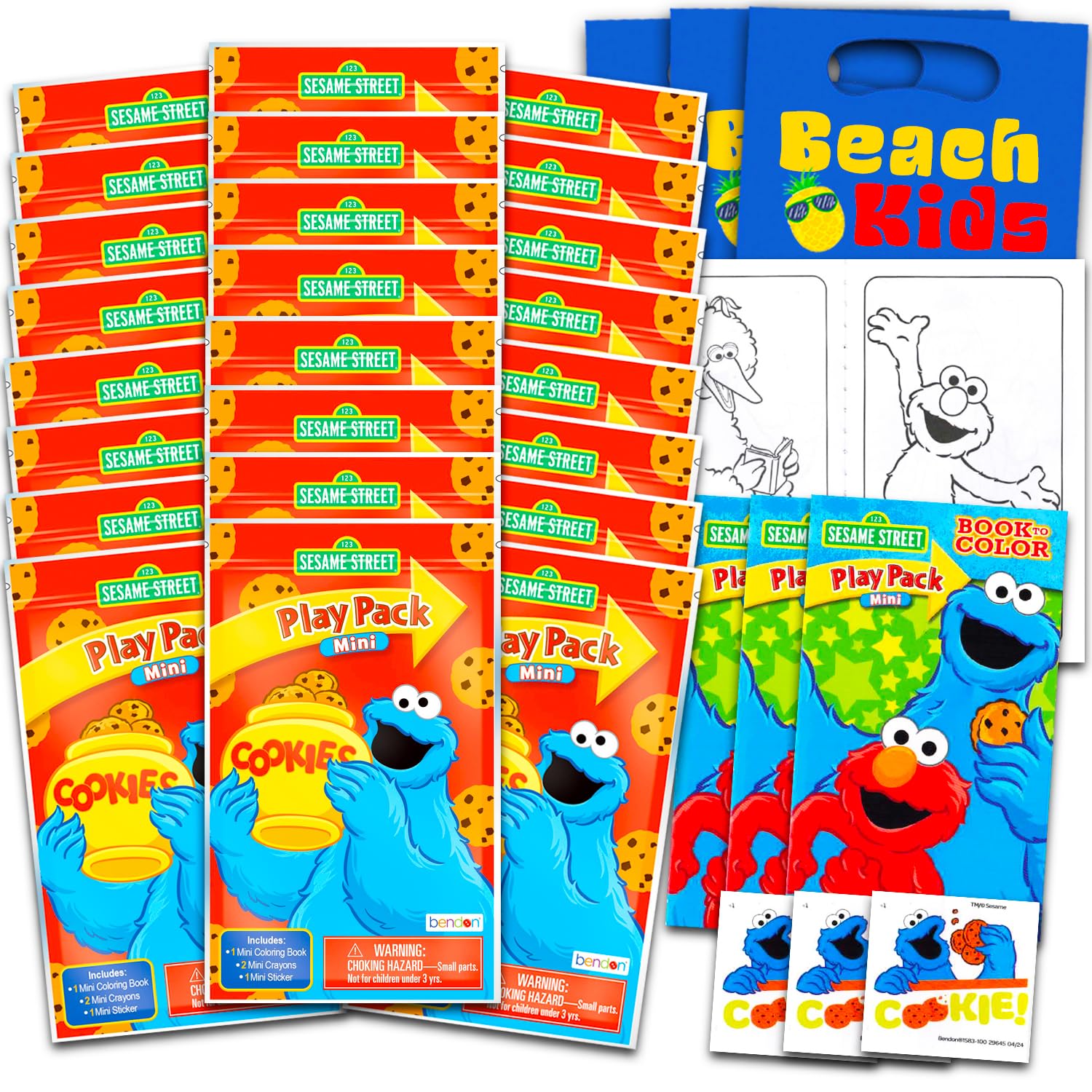 Amazon.com: Cookie Monster Mini Party Favors Set for Kids Toddlers
