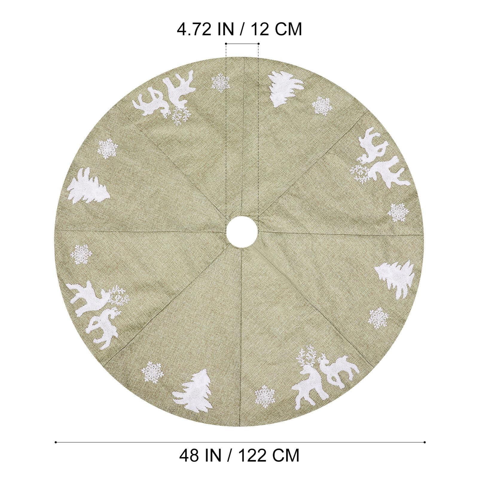 1pezzi Grembiule per Albero di Natale Copertura Base Albero di Natale Decorazione per Tessuto Spesso di Accessorio per Feste