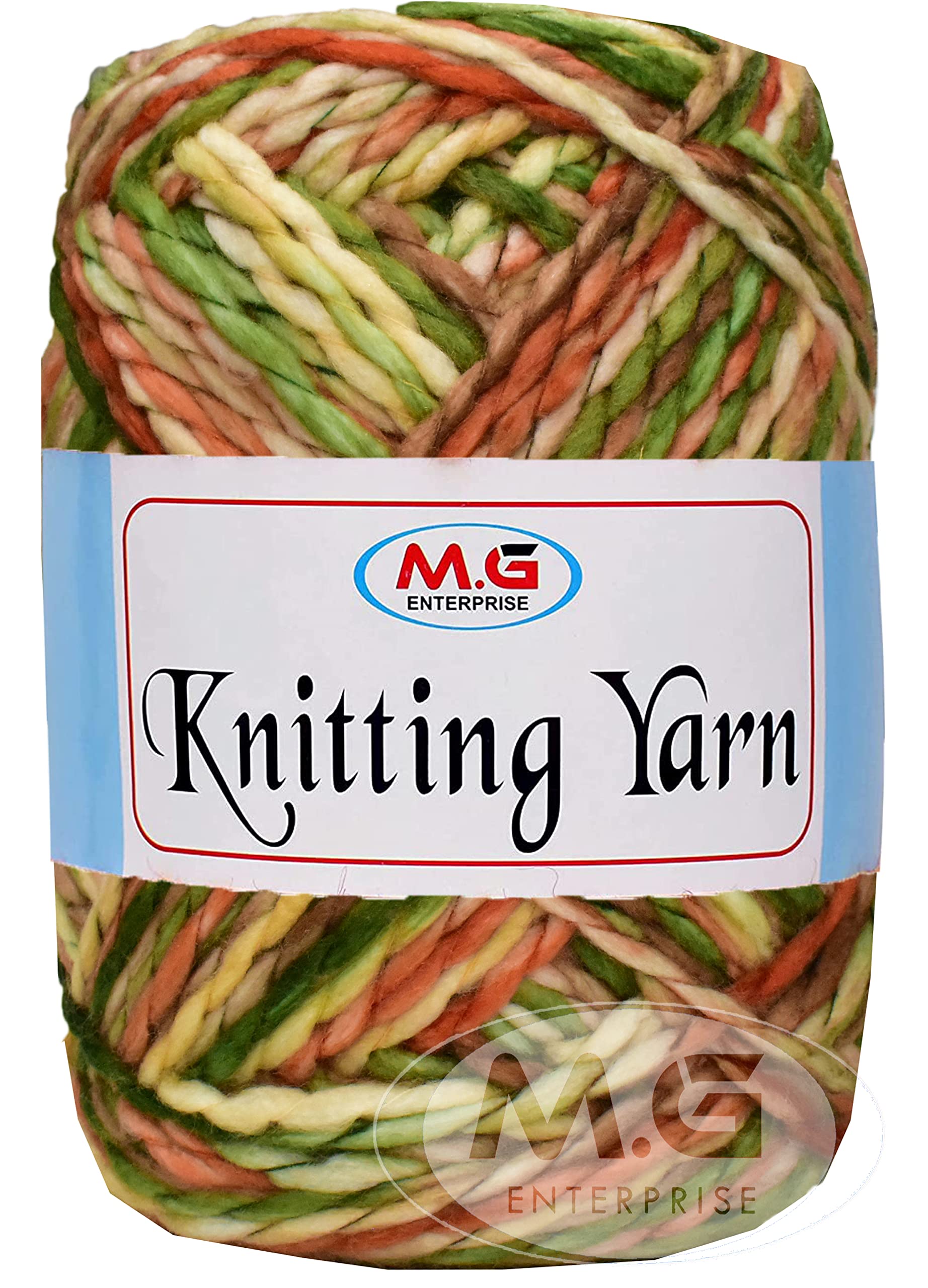 M.G ENTERPRISE Knitting Yarn Thick Chunky Wool, Sumo Army 400 GMS Best Used with Knitting Needles-GB Art-HAH