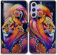 Vista 25 de Funda para Galaxy A54, flor de ciruelo de cuero con tapa para teléfono con ranura para tarjeta, soporte para Samsung Galaxy A54 5G