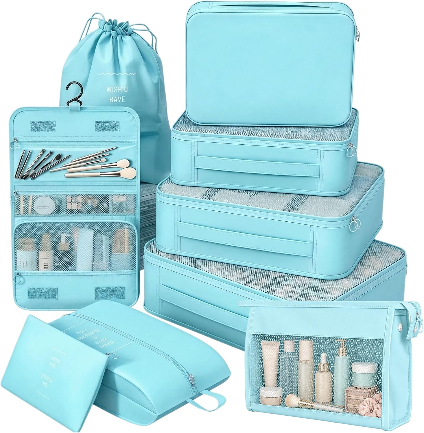 8/9 Set Packing Cubes for Travel, Suitcase Organizer Bags for Luggage