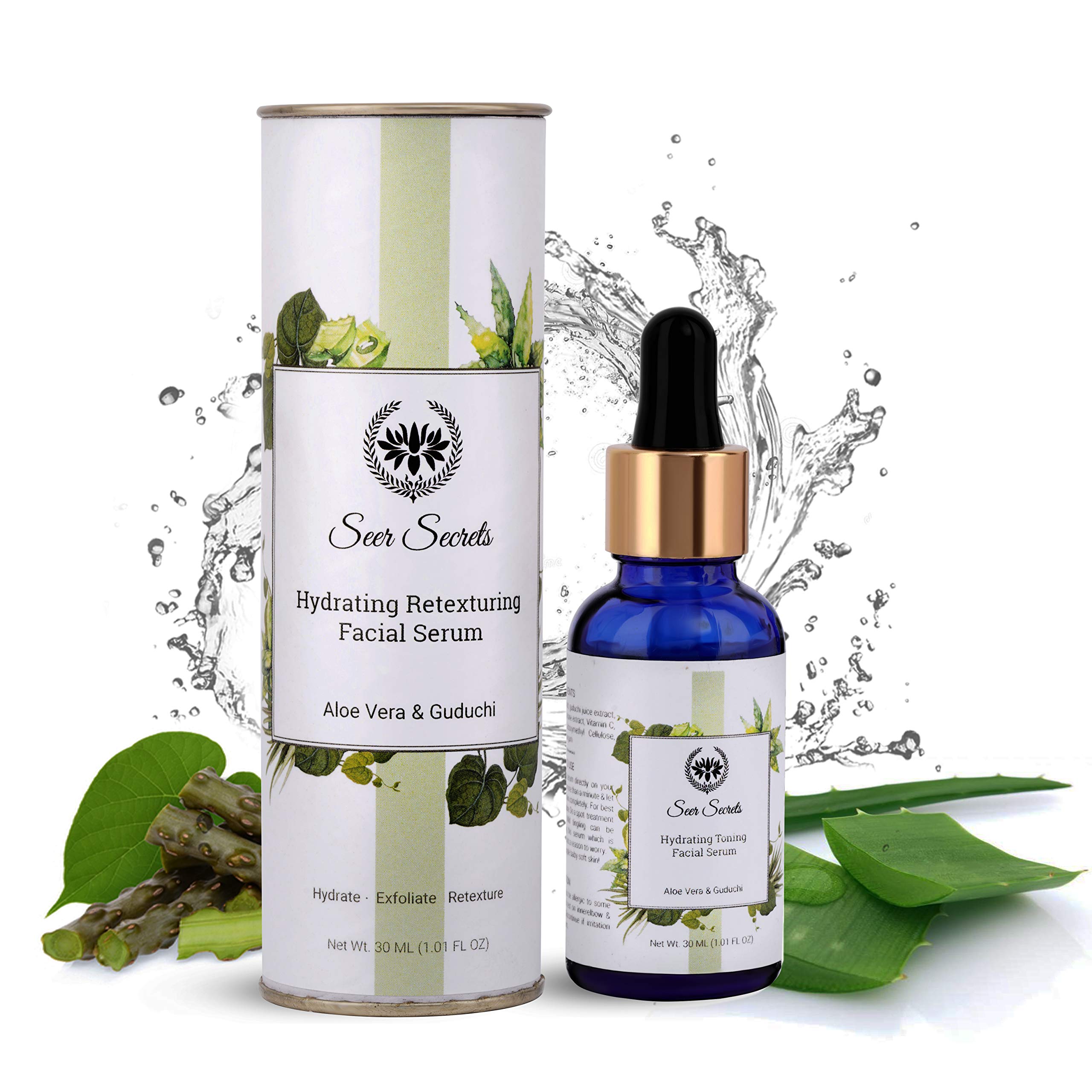 Seer Secrets Aloe Vera & Guduchi Hydrating & Retexturing Facial Serum 30 ml
