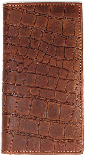 F&L CLASSIC Billetera de cuero genuino RFID con aspecto vintage, billetera larga plegable para hombres, Classic