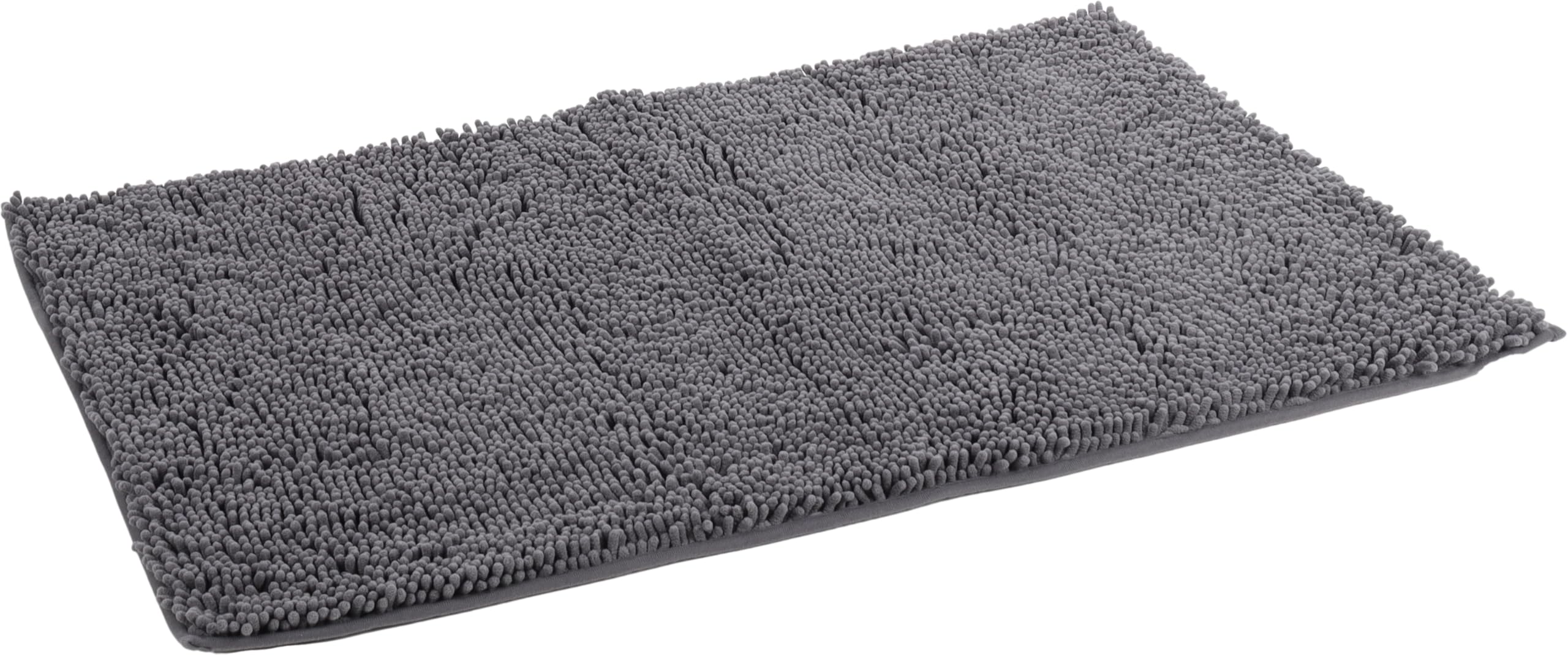 Dirt-trapping mat Fluffy Rectangle Grey 100.5x63x2.5cm