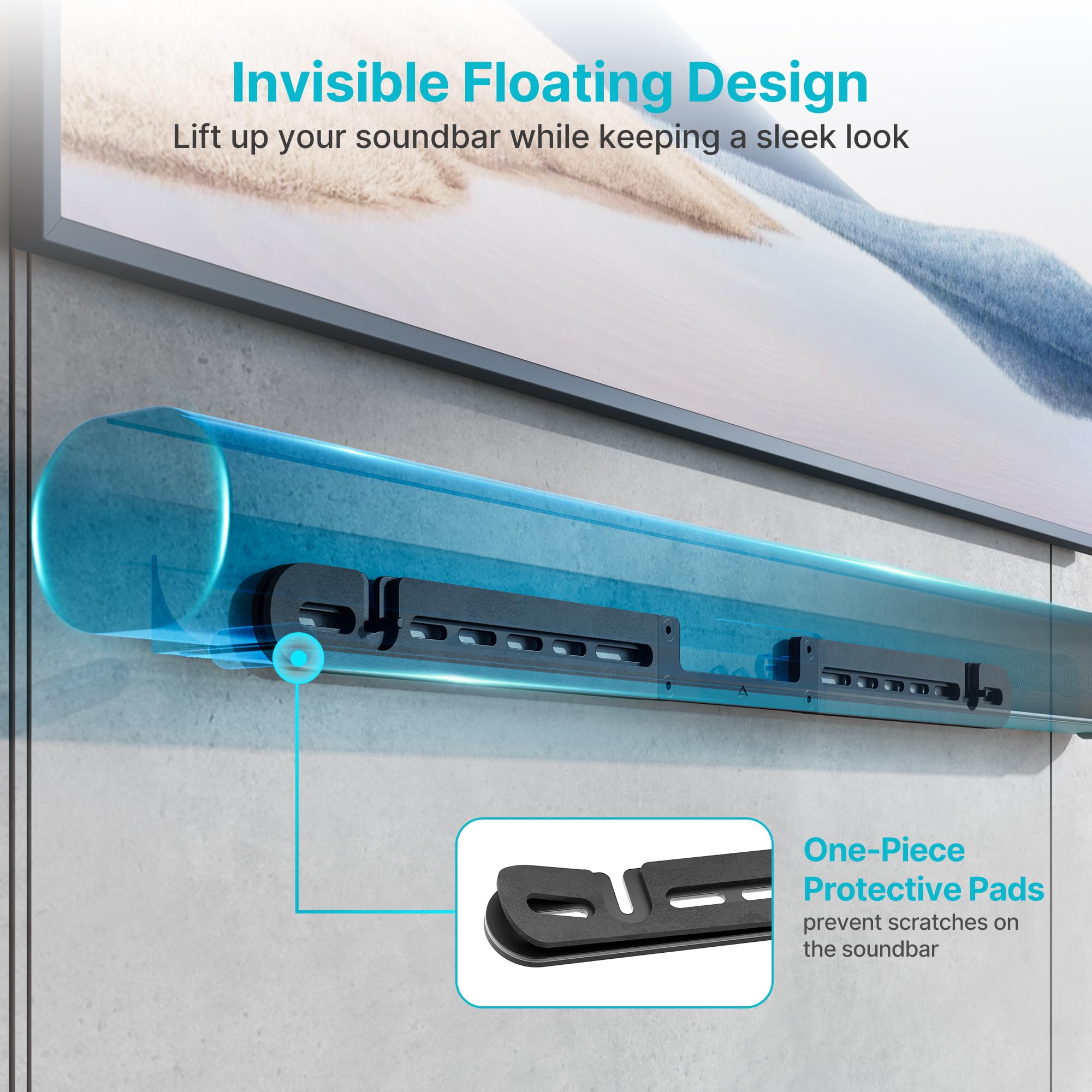 ［YUZU］SONOS Arc と付属品、ウォールマウント付き SONOS Arc Ultra soundbar wallmount (ARCWMWW1BLK)