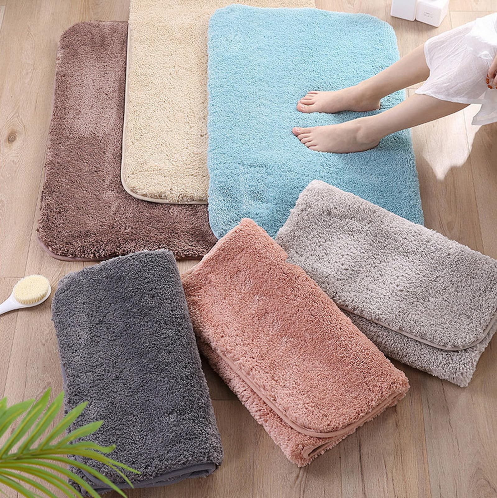 GIBZ Tappeto da Bagno Peluche 50x80cm Tappetino Assorbente Rosa | per Vasca da Bagno, ad Asciugatura Rapida, Lavabile e Facile da Pulire, in Microfibra, Antiscivolo, Morbido