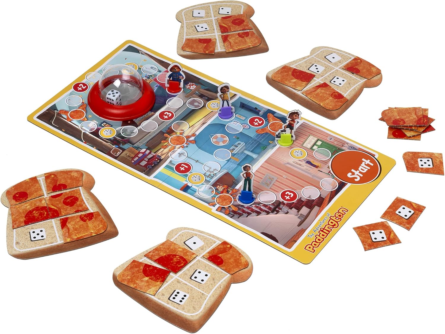 All game components laid out on a table