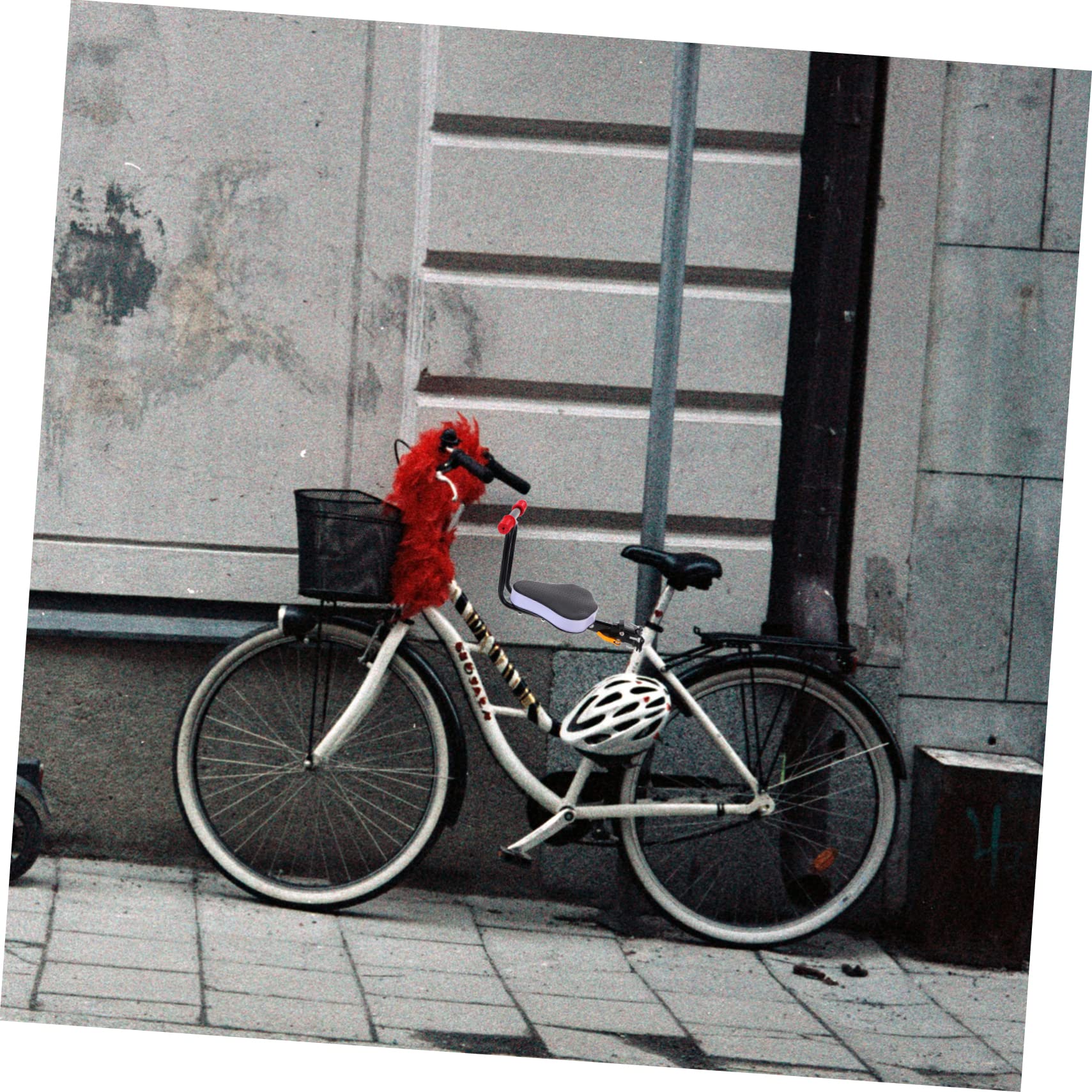 BESTonZON Seggiolino per Bici Elettrica Bambini Schienale e Cuscino Imbottito, Sedile Sicurezza Stabile e Smontabile, Adatto per Ciclismo Urbano e attività all’Aperto