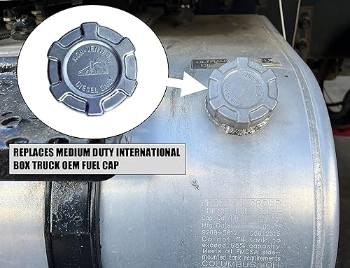 Miniatura 6 de Tapa de combustible diesel de aluminio sin bloqueo de 2 14 "para camiones de caja Ford GMC internacionales seleccionados