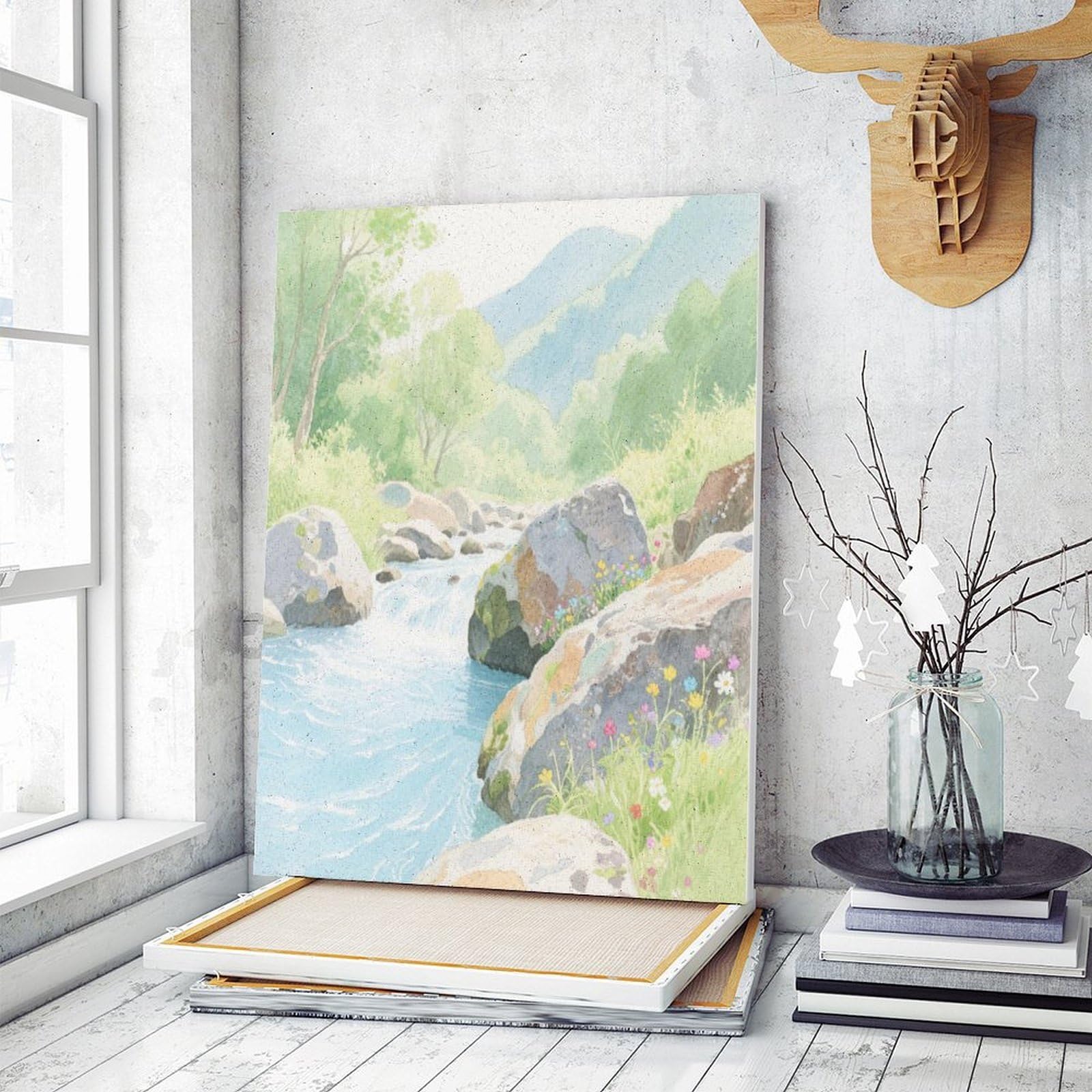 KOAYUBFC Malen nach Zahlen für Erwachsene, Anfänger, Erwachsene, Malen-nach-Zahlen-Kits auf Leinwand, Acryl-Ölfarben, Gemälde mit Pinseln als Geschenk, Wanddekoration für Zuhause, Wanddekoration