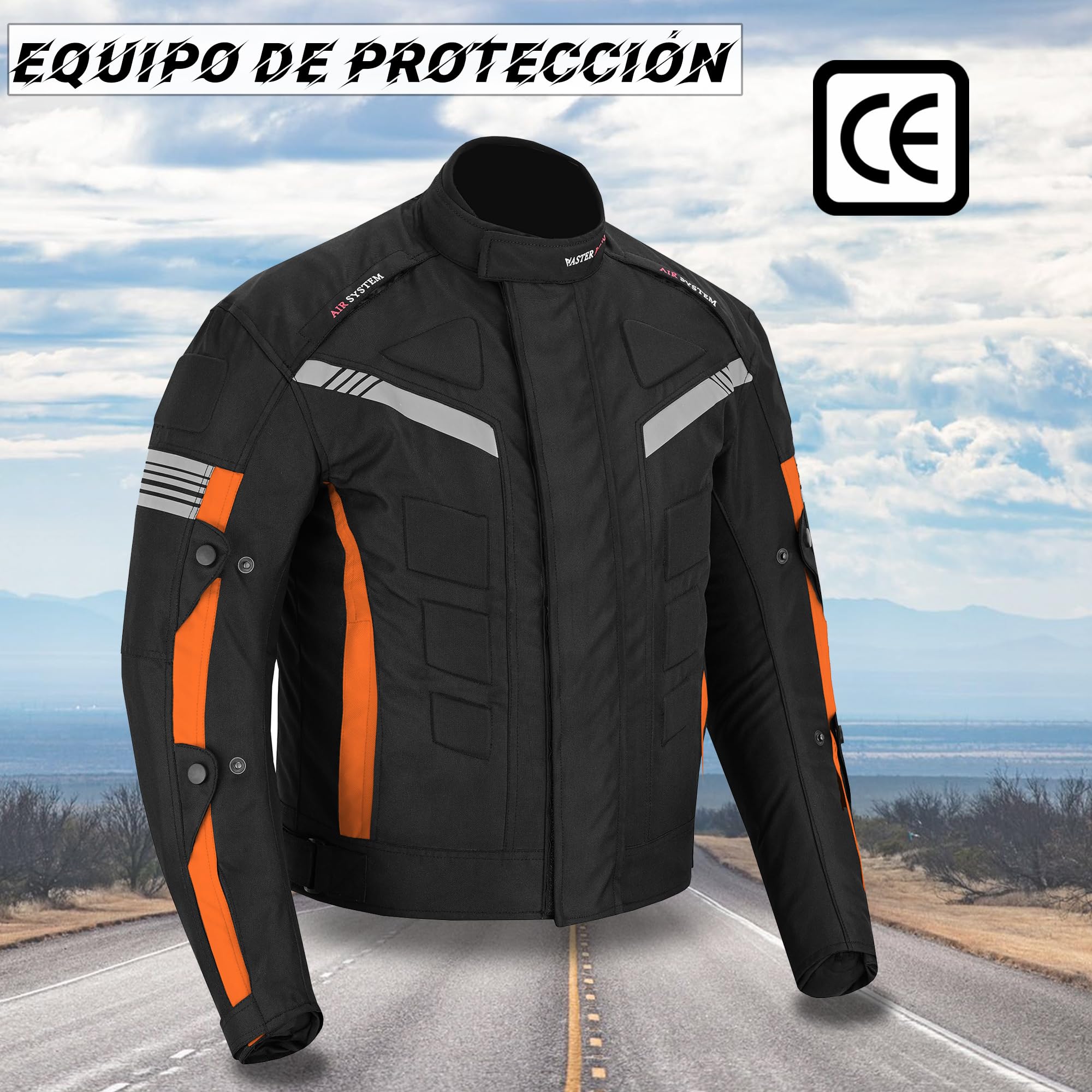 Giacca da moto impermeabile CE Armor Cordura, attrezzatura di protezione antivento, protezione integrale
