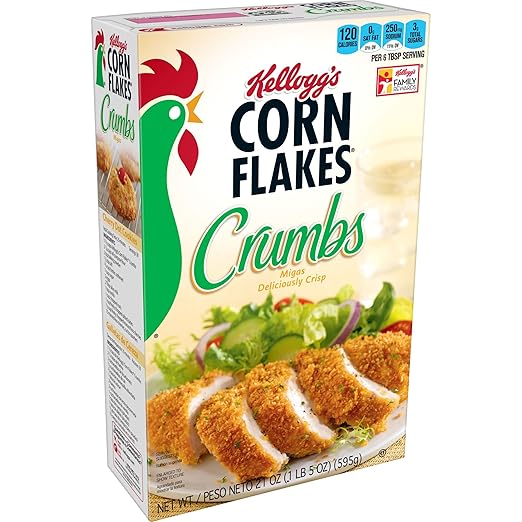 Kellogg’s Corn Flakes, Crumbs, Original, Fat-Free, 21oz Box