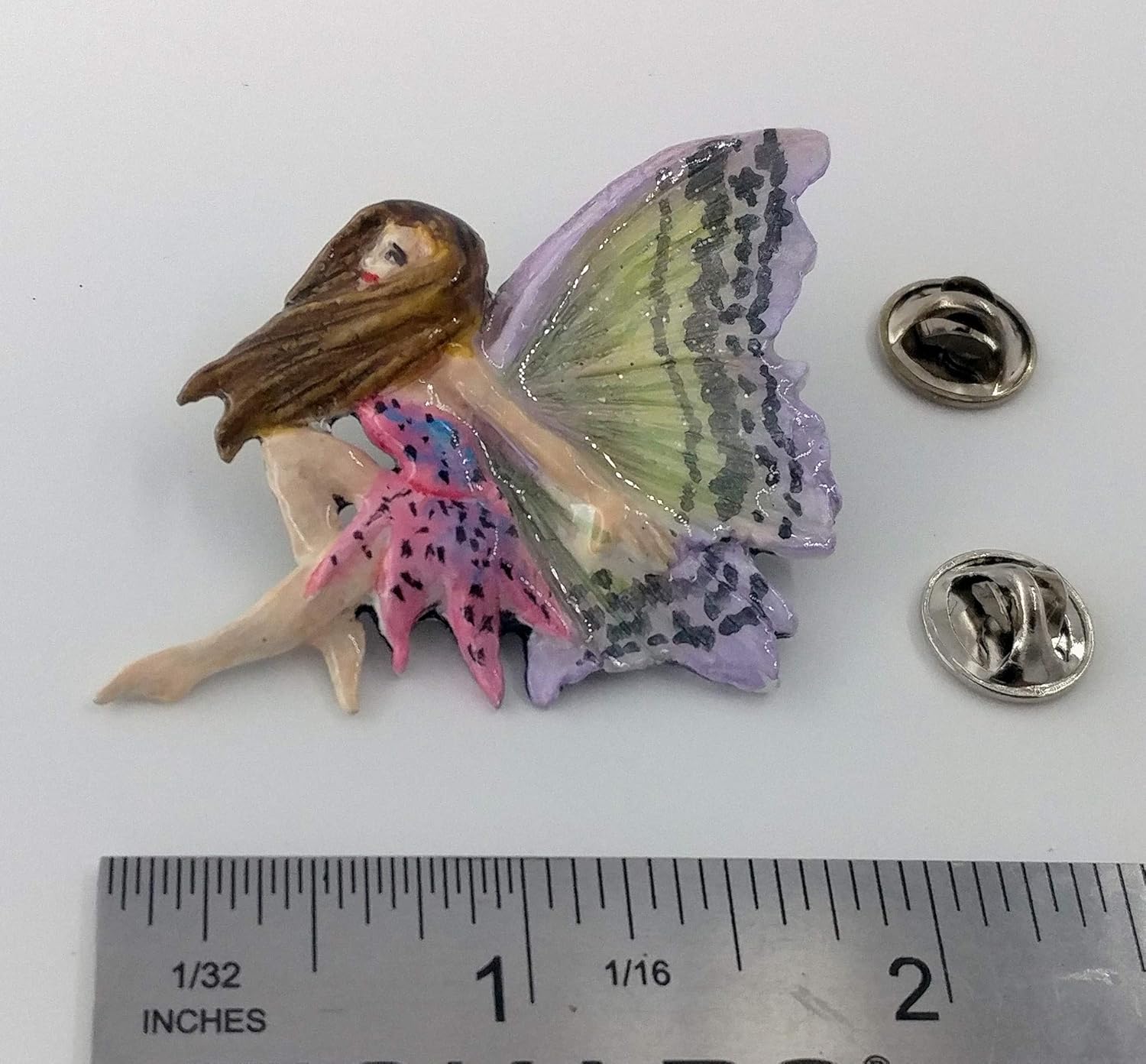 Handcrafted Hand Painted C Fairy Mythical Fantasy Premium Magnet for Personalizing Home Office School Classroom Fridge Whiteboard Locker - Made in USA - SKU AP100CPRMAG
