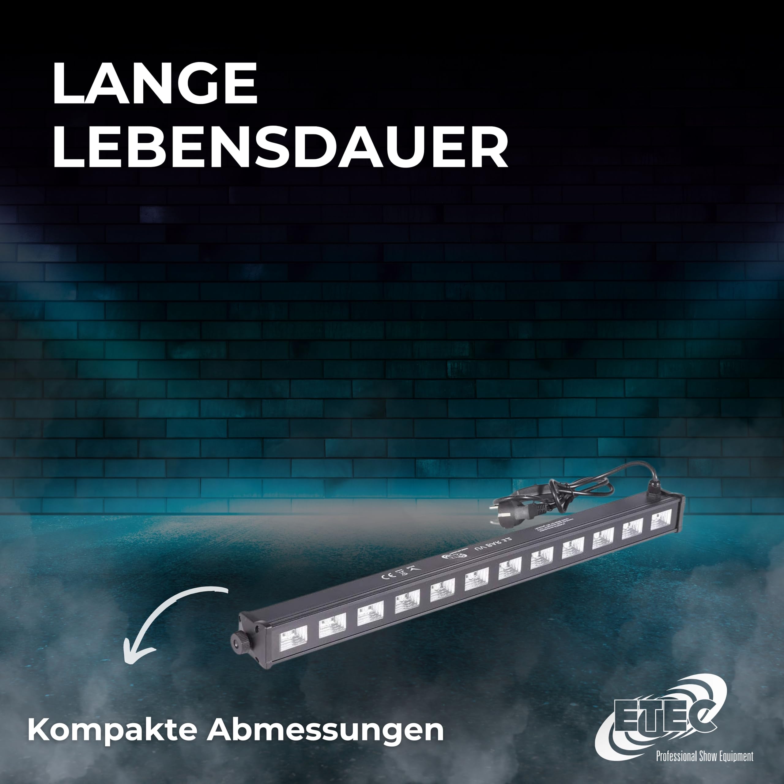 ETEC Professional LED UV BAR 12 Schwarzlicht Leiste 12x3W Deko Effekt Party DJ Club Disco Wall Washer Veranstaltung Bühnenbeleuchtung Licht
