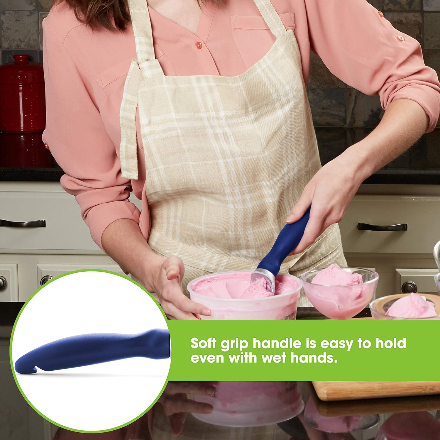 Ultimate Kitchen Essentials Bundle - Medium Dough Blender, XL Box Grater, Swivel Peeler and Ice Cream Scoop, Sapphire