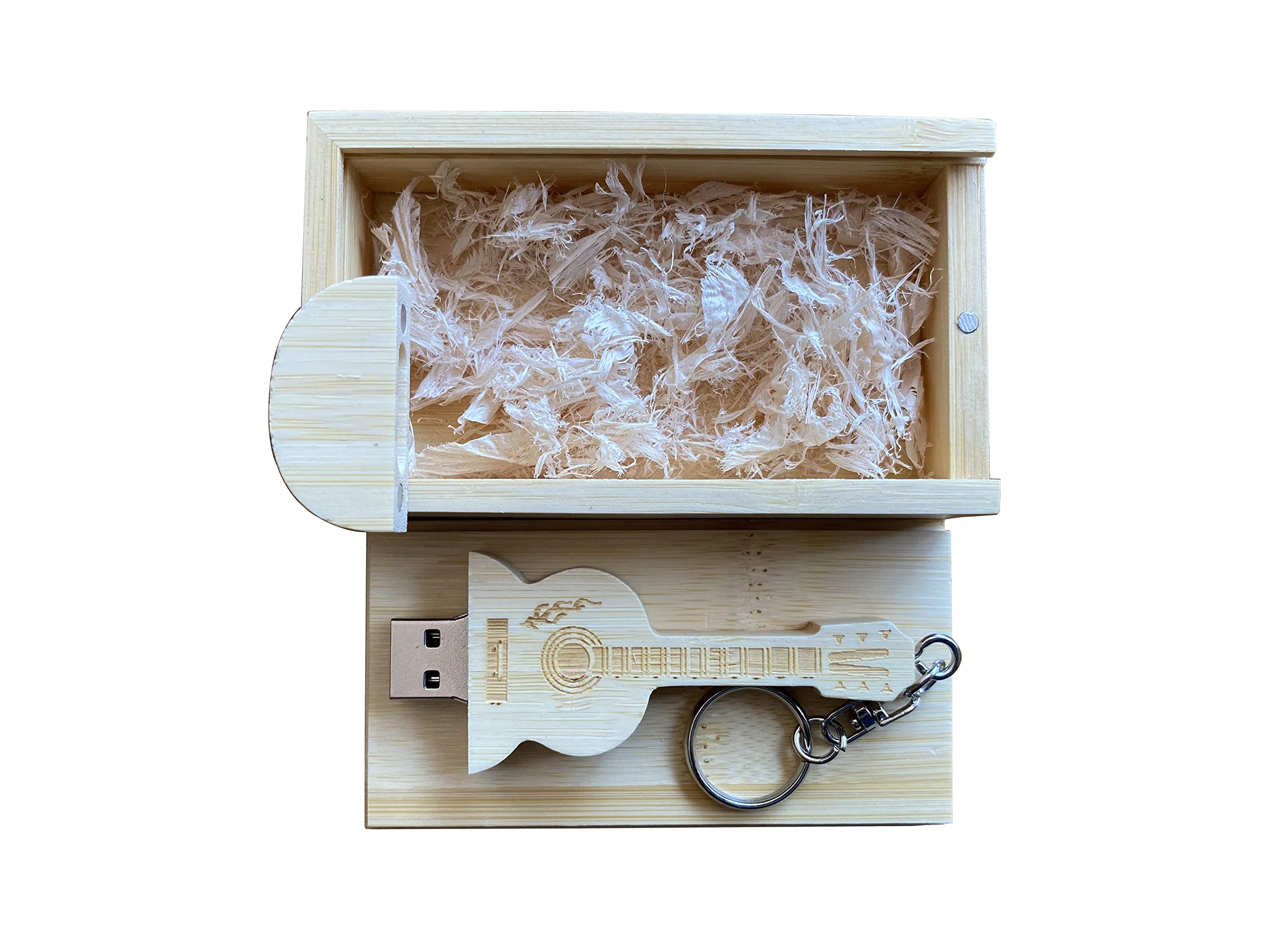 2 Stück USB-Stick In Gitarrenform Aus Holz – 64 GB, USB 2.0/3.0, Geschenkidee
