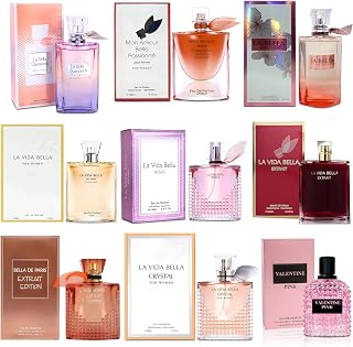 Women's Perfume Sampler Set - 9 x 100ml Full-Size Luxury Fragrances | Floral, Fruity, Gourmand & Woody Scents | Gift Ready Collection for Her(Set H)