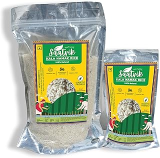 Saatvik Nature Kala Namak Rice (Buddha Rice) 10Kg | GI Tag Rice from Siddharthnagar | Aromatic | Low GI (<55) | Healthy & Price In India