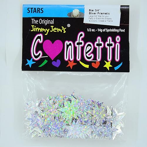 Miniatura 2 de Confetti Star 34" Prisma Silver - 2 bolsas de media onza (1 oz) #8392 Q01